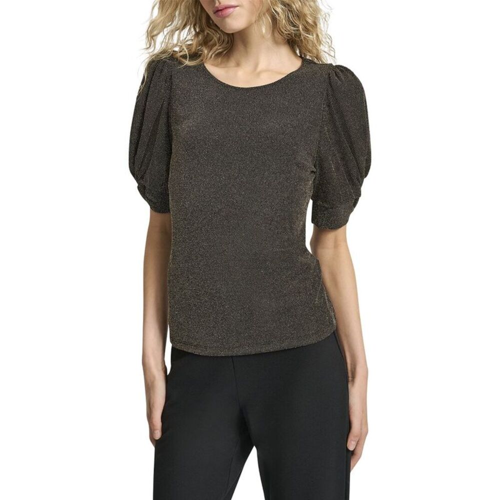 Dkny Womens  Metallic Top